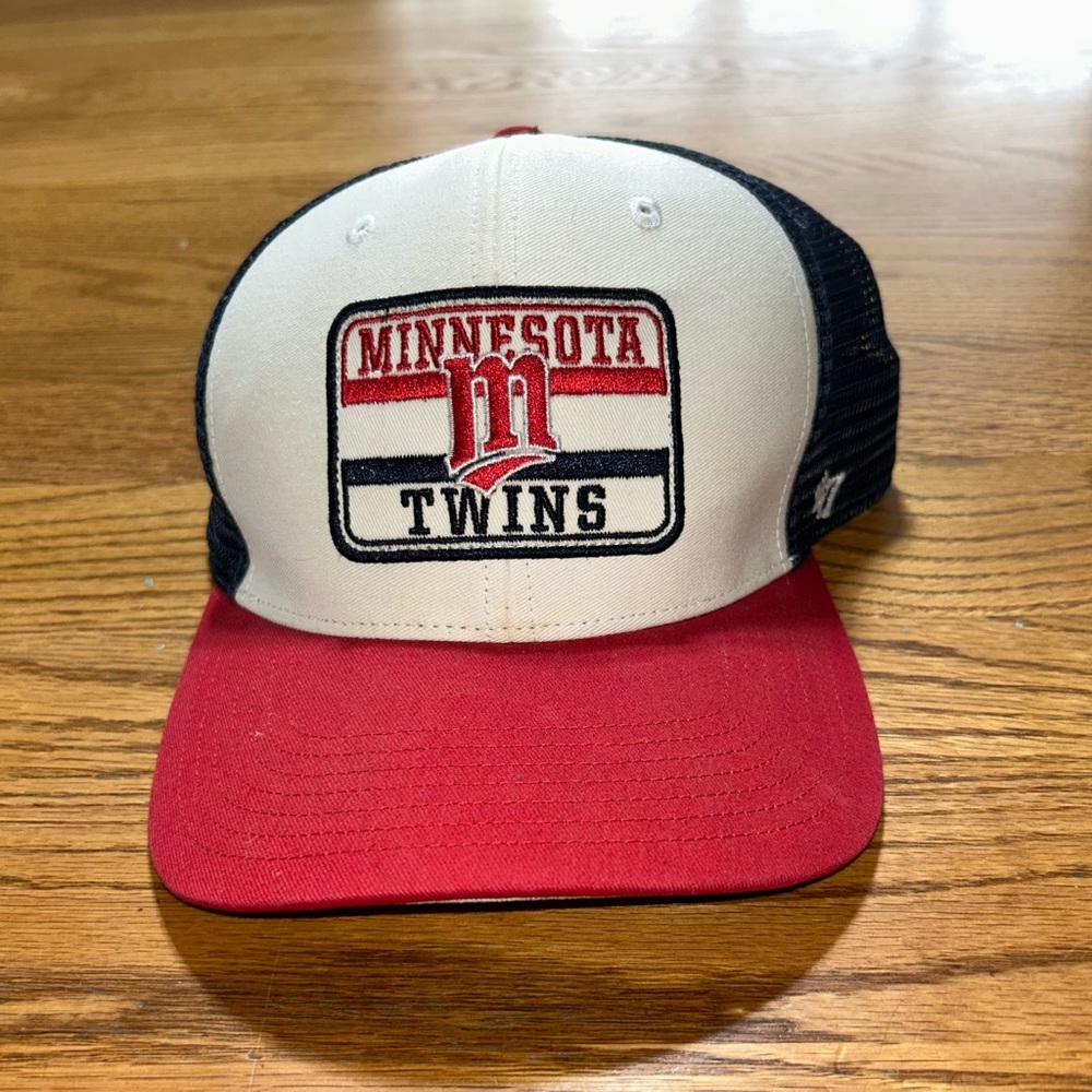 47 Brand Red, White & Blue Minnesota Twins Trucker Cap